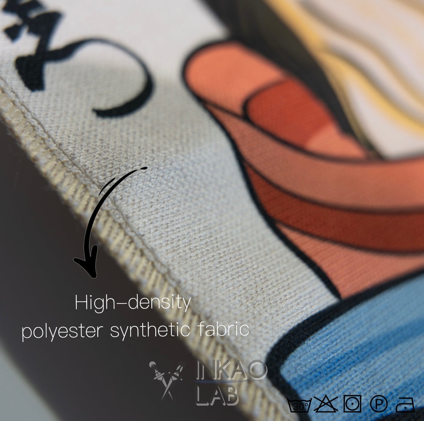 Japanese Decorative Fabric - Traditional Design with Mythological Figure