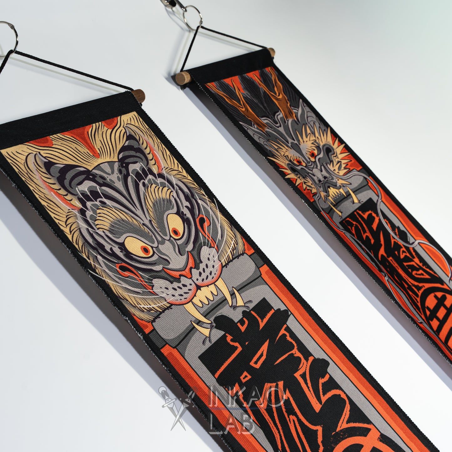 Japanese Decorative Banner - Traditional Style (Tiger / Dragon)