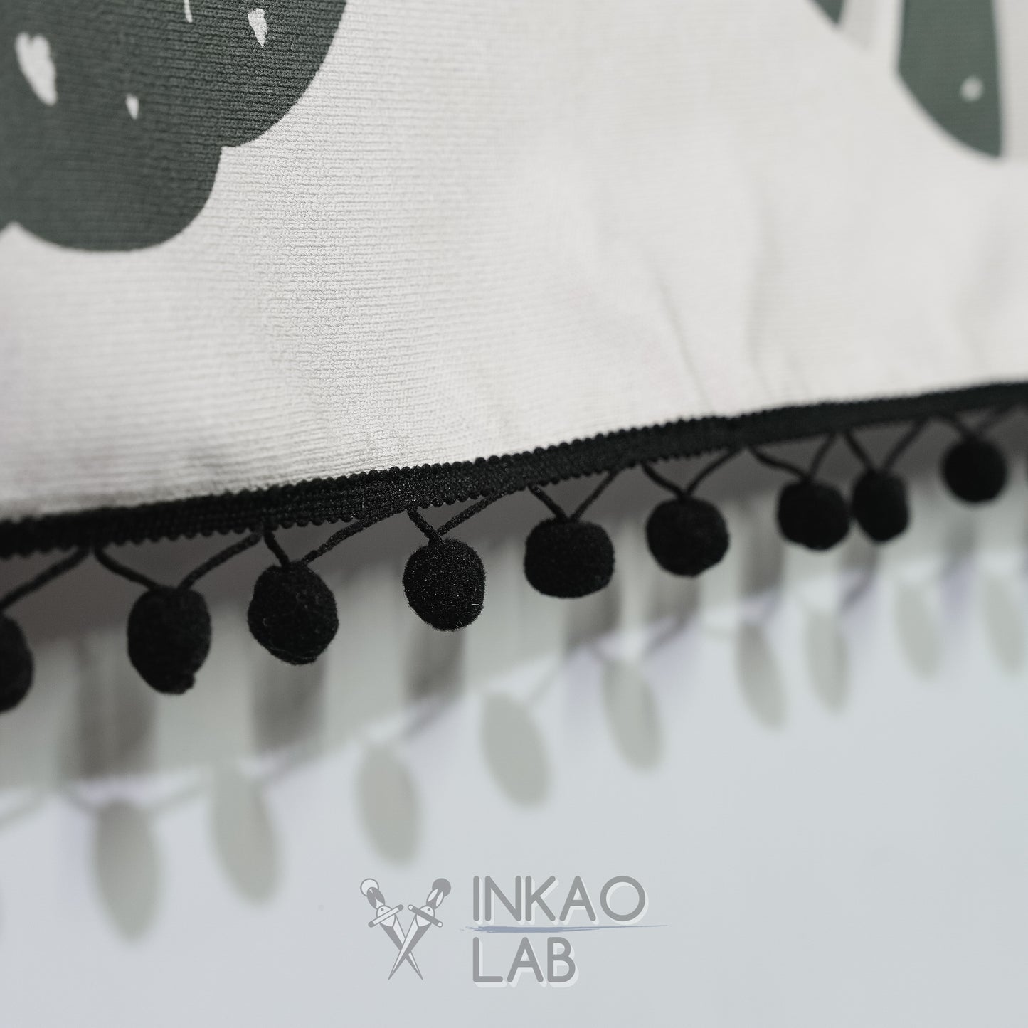 Japanese Decorative Fabric - Traditional Design with Mythological Figure